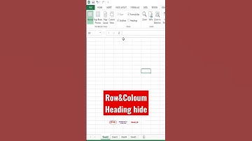 Excel में Row & Coloum Heading hide करें #shorts ##exceladvancetips #exceltips #exceltricks