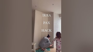 Built-in IKEA PAX hack for storage in Kidsroom