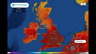 Next heatwave in August as UK weather maps turn volcanic red for 37C scorcher screenshot 1