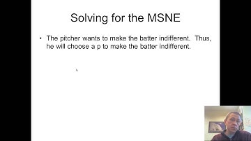 Game Theory- Mixed Strategy Nash Equilibrium (part 2)