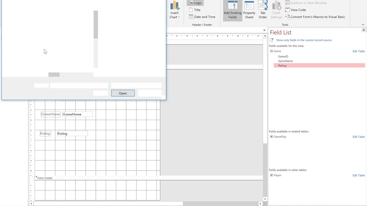 creating forms in MS Access - YouTube