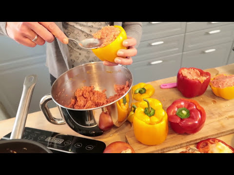 Link zum Rezept: http://www.chefkoch.de/video/artikel/3278,0/Chefkoch/Gefuellte-Paprika.html Alterna. 