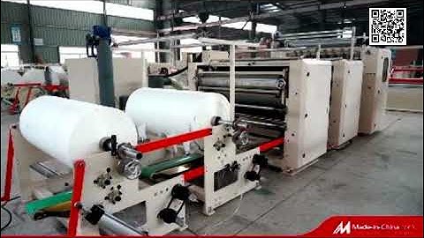 6 lines V fold gluing lamination embossing hand towels paper machine