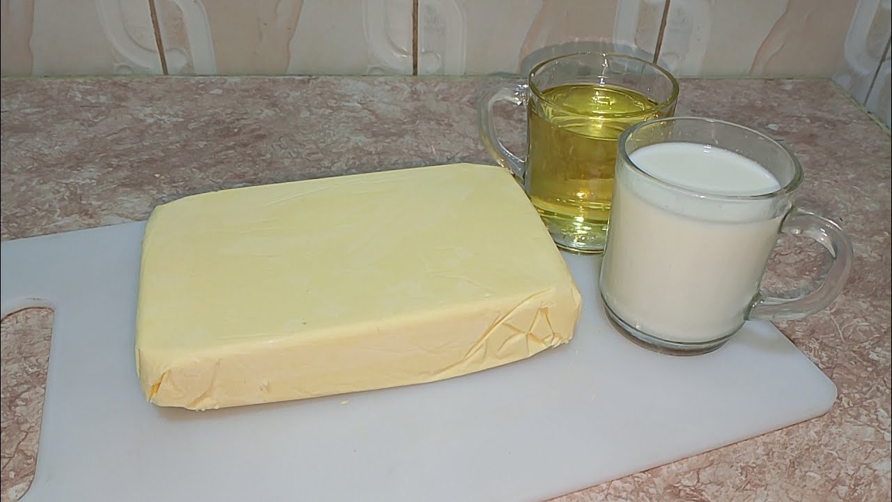 كوب حليب كوب زيت هنعمل الزبده الصفراء في البيت النيوزيلندي طبيعيه اقتصاديه جدا 💕❤🙈