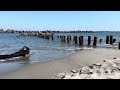 砂浜の波2　衝突物（コリジョン）がある波
