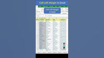 Cell Margin in Excel #excel #exceltutorial #exceltips #msexcel #microsoftexcel #developer #shorts