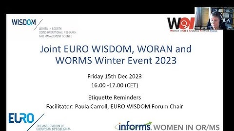 Joint EURO WISDOM, WORAN and WORMS Winter Event 2023 full