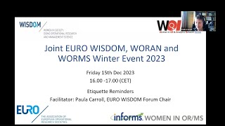 Joint EURO WISDOM, WORAN and WORMS Winter Event 2023 full