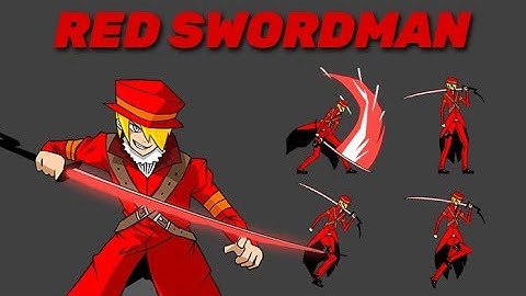 Red Swordman Sprite Pack