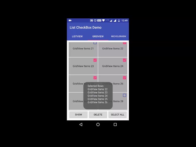 Android CheckBox List Demo