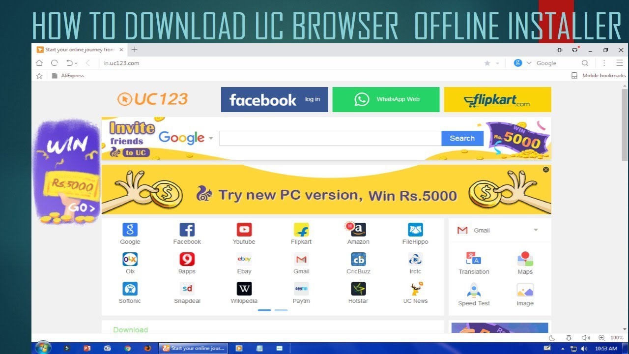 How To Download Uc Browser Offline Installer For Pc Youtube