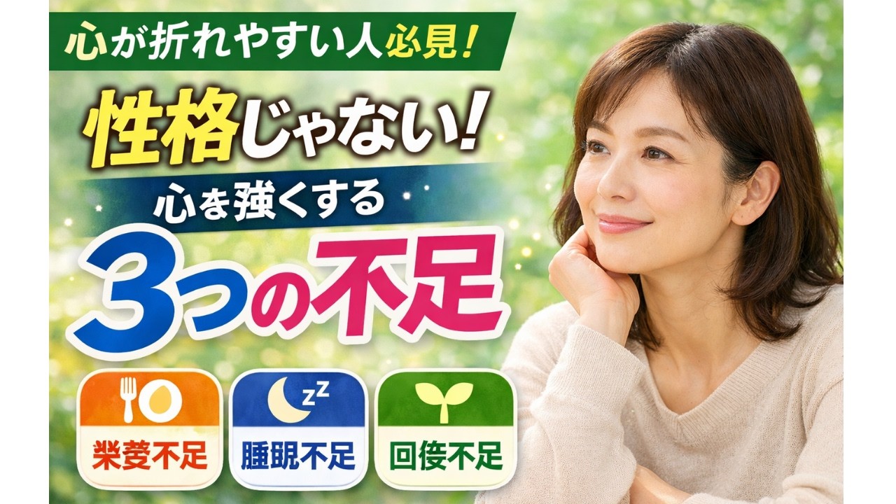 心が折れやすい人の正体！性格ではなく〝3つの不足〟だった！