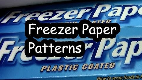 Freezer Paper Pattern