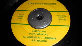 Gary Whitman - Hard life - Star Track Records Columbus Ohio
Hard Life , Whitmans first 45 rpm vinyl release, showed the hard side of Whitmans art and sold in excess of 2000 copies, receiving regional airplay on local artist shows. It also included drummer John Raugh, and bassist Tom Jordan. Gary Whitman - Hard life - Star Track Records Columbus Ohio