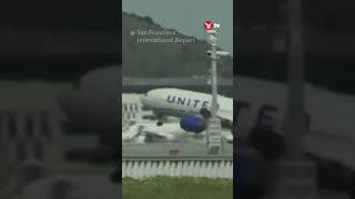 United Airlines flight loses tyre during take-off #shorts