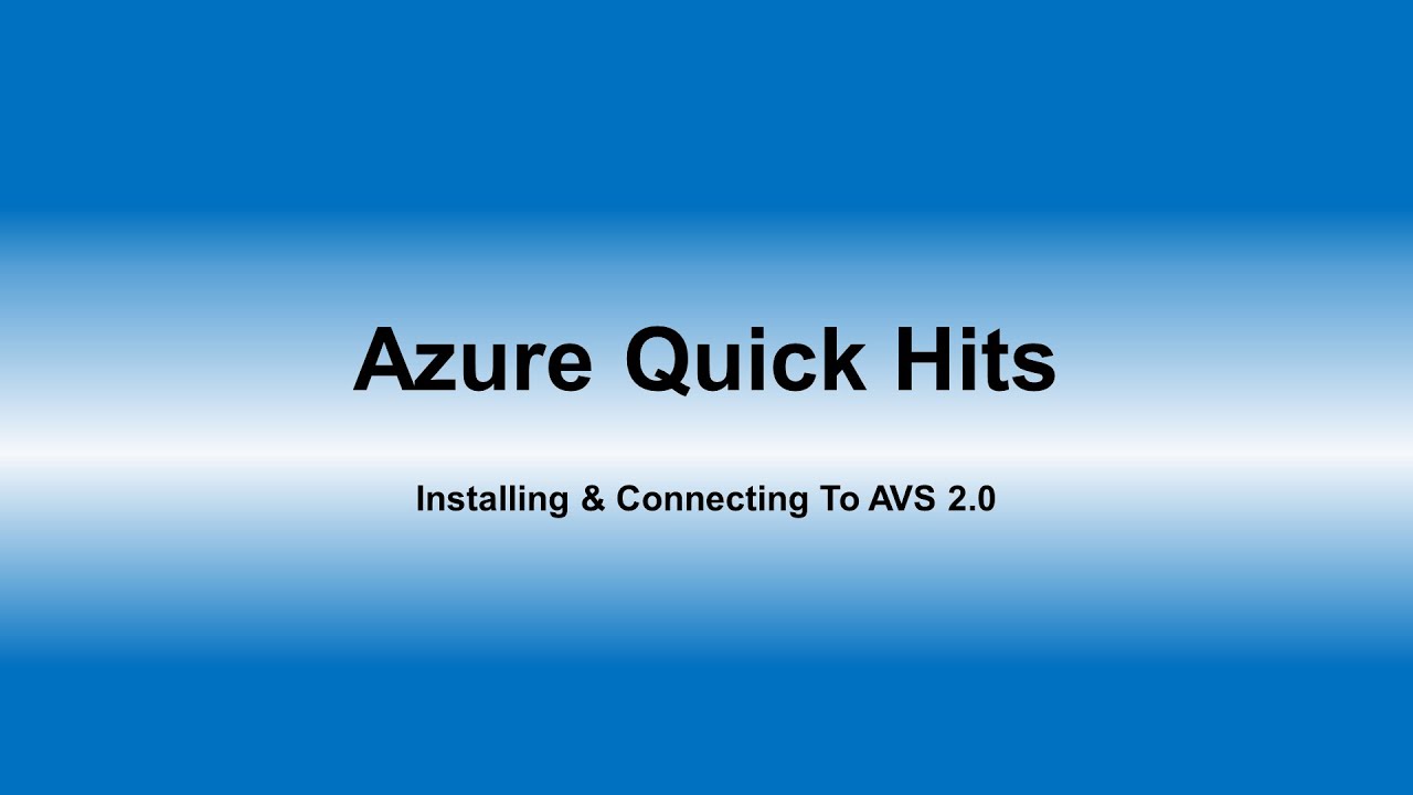 AVS Deployment Feb. 2022 Azure VMware Solution - YouTube