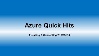 AVS Deployment Feb. 2022 Azure VMware Solution