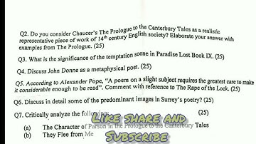 Past paper Ma English Part 1 poetry, MA English poetry past paper 2021, past papers Ma English Part1