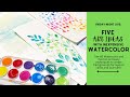 5 Easy &amp; Fun Watercolor Backgrounds LIVE