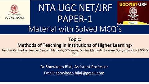 Methods of Teaching in Institutions of Higher Learning- Teacher Centred vs. Learner Centred Methods