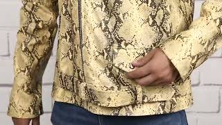 Real Leather Python Blazer Coat| Leather Python Printed Blazer Coat For Men | Unboxing Python jacket Net Worth