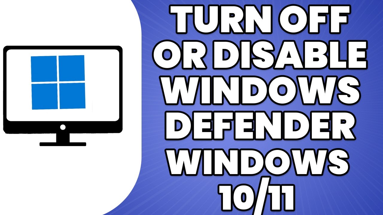 How To Turn Off or Disable Windows Defender in Windows 10/11 2023 - YouTube