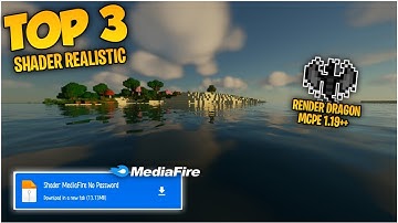 TOP 3 RENDER DRAGON SHADER REALISTIC MCPE 1.19+ TERBARU MIRIP RTX SUPPORT LOW/MID DEVICE RAM 1 GB