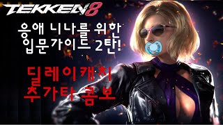 철권8 니나 딜레이캐치 추가타콤보 Tekken8 Nina Punishment and Mini combo