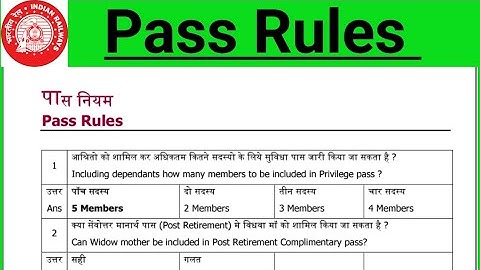 Railway Pass Rules for LDCE exam || Pass Rules MCQ || LDCE || GDCE || Group B exam preparation