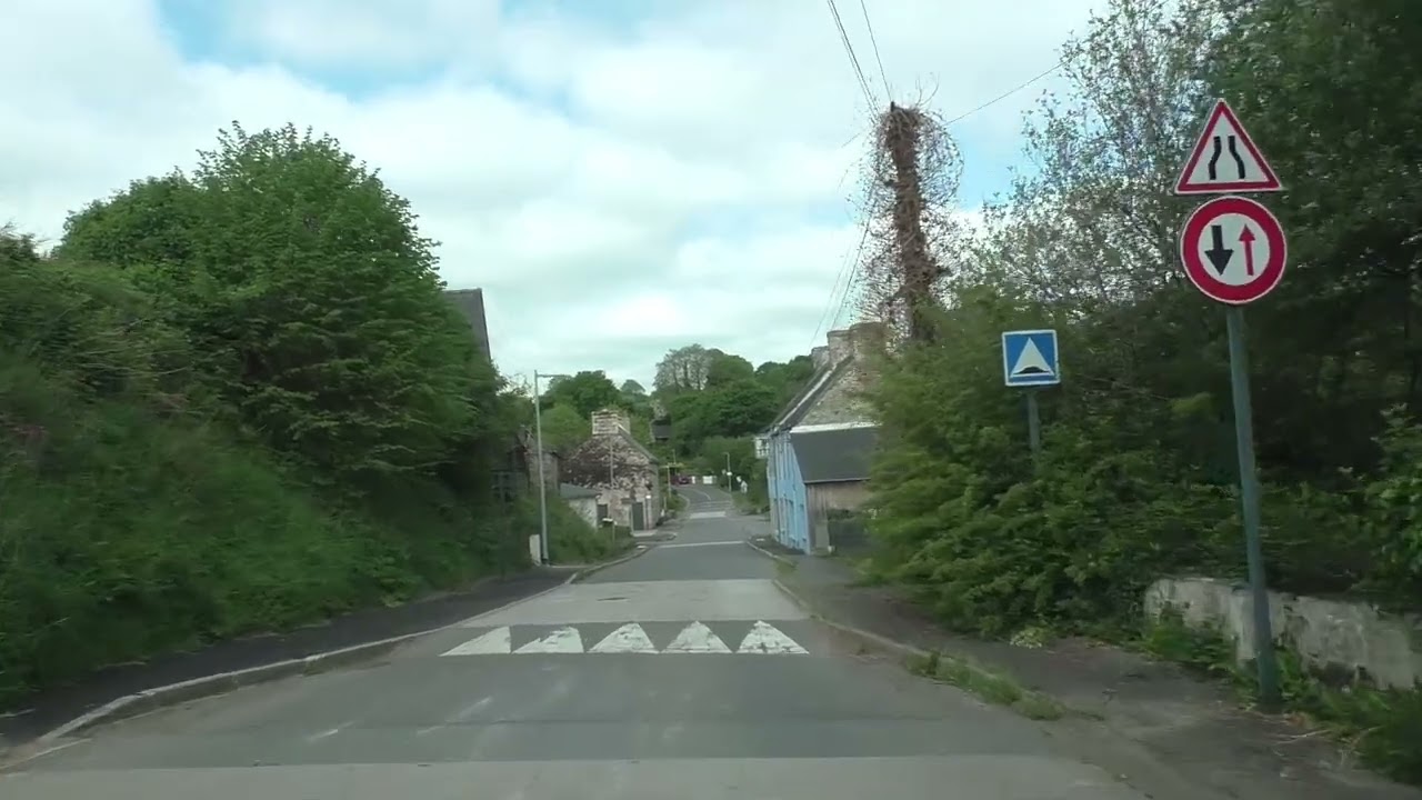 Driving From 22160 La Croix Tasset To 22160 Callac, Côtes d'Armor Brittany France 4th May 2025
