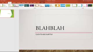 Microsoft PowerPoint 2016 Ribbon