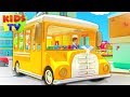 Wheels On The Bus | Junior Squad Cartoons | Nursery Rhymes for Kids | Babies Kindergarten Songs