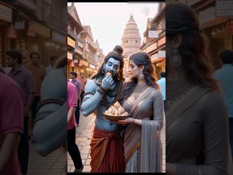 Tears Came to Lord Shiva’s Eyes While Eating Golgappas 😂 #ai #bholenath #shortsfeed #viral