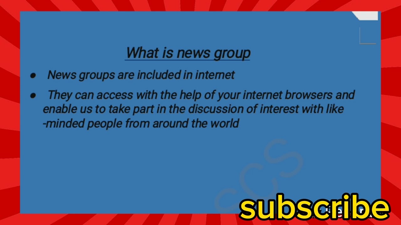 what is news groups?Basic purpose of News group on internet?