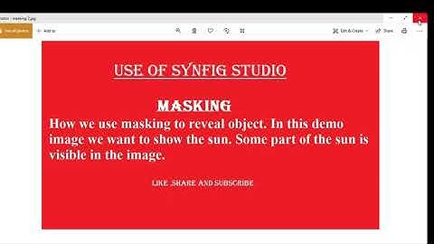 11th Computer Practical | Masking Concept | USE OF SYNFIG STUDIO FOR  MASKING CONCEPT (PART 2)
