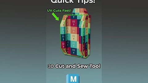 Maya Quick Tip - 3D UV Cut and Sew Tool #3dartist #3dart #quicktips