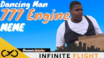 dancing man interrupts 777 engine startup noise in infinite flight