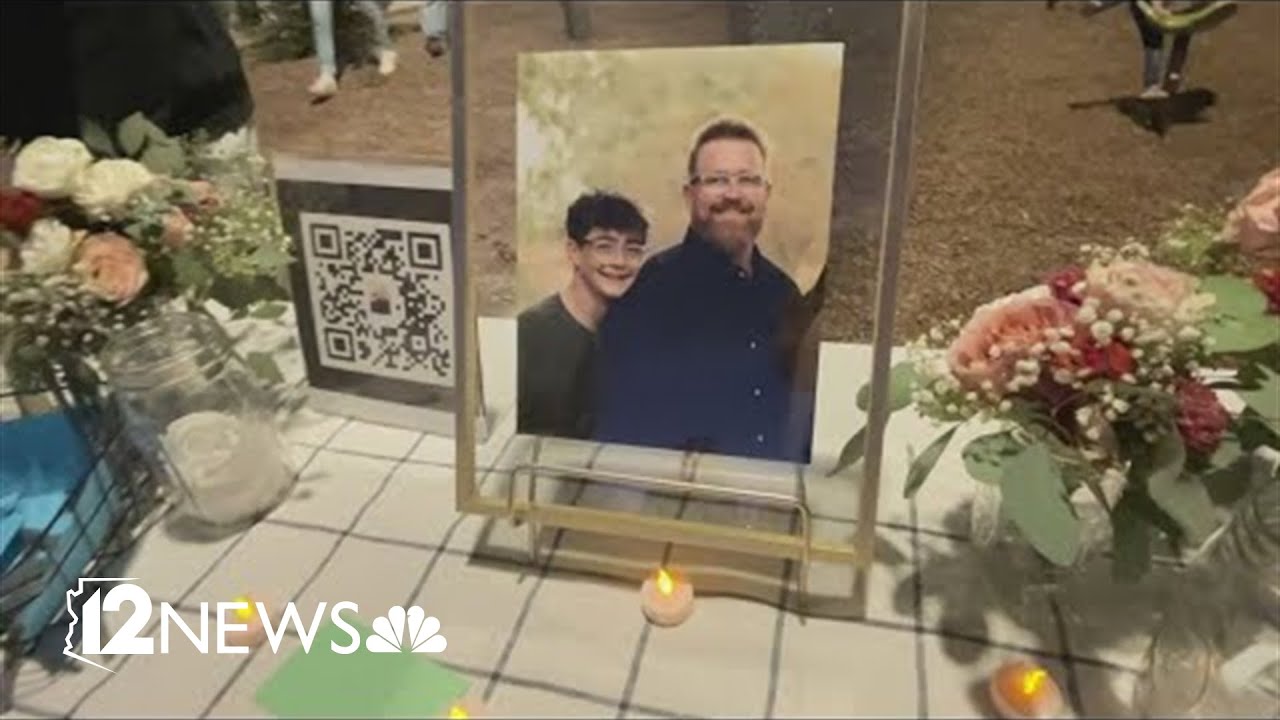 Vigil held for father and son killed in plane crash in Arizona - YouTube