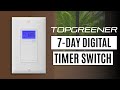 TOPGREENER 7 Day Digital Programmable Timer Switch 
