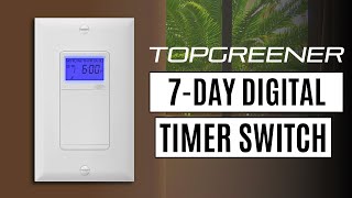 TOPGREENER 7-Day Digital Programmable Timer Switch