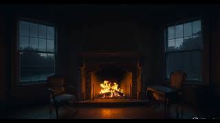 Scary House Fireplace in the rain - Sleep Night Chill Sound