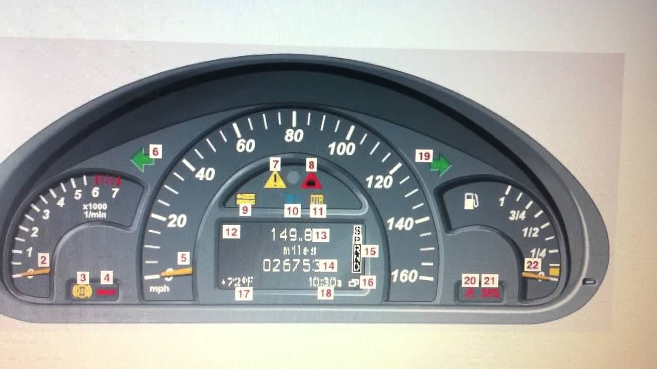 Mercedes C Class W203 SRS Airbag Warning Light How to