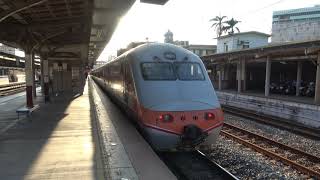 (4K) 135次 推拉式自強號E1000(E1051, E1038)停靠及離開新竹車站