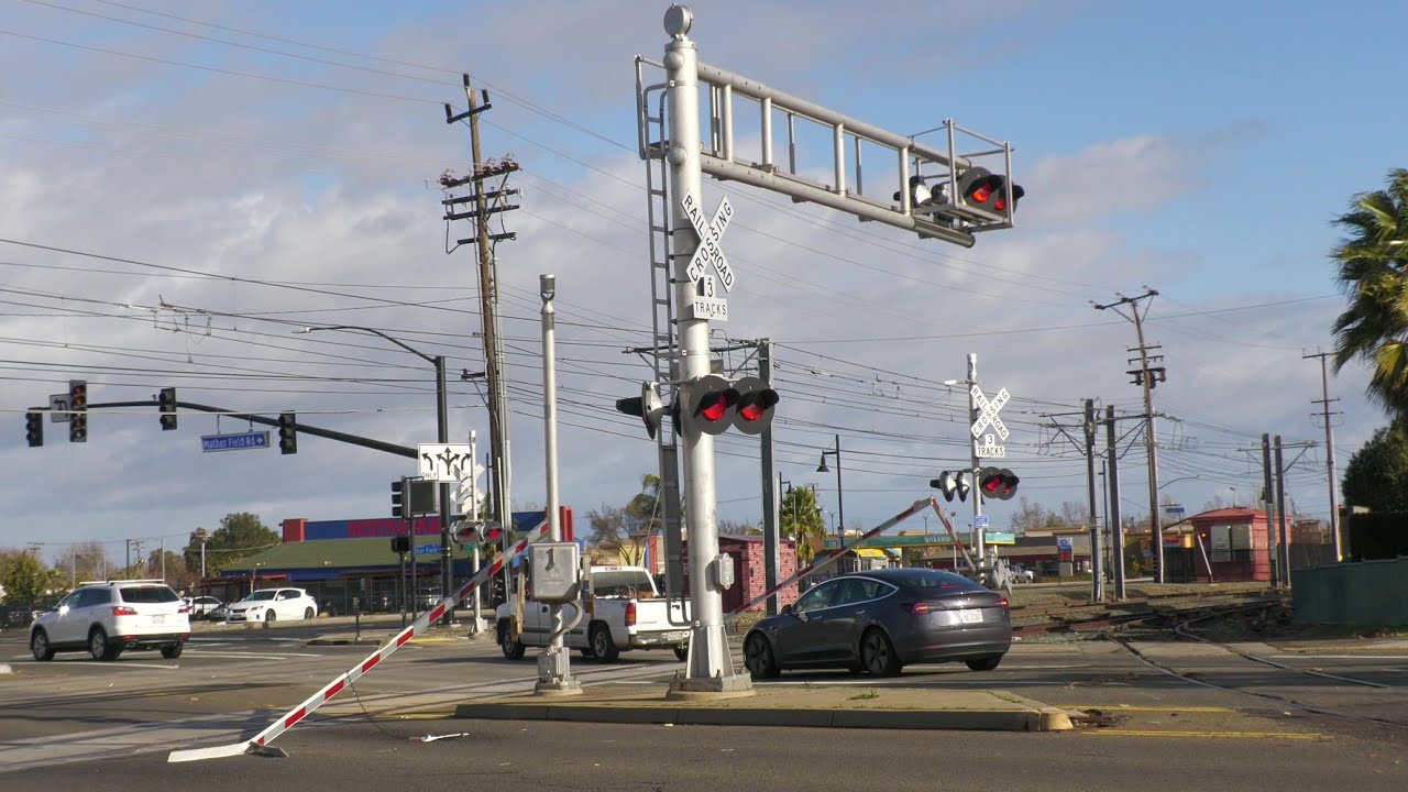 Aftermath Of Railroad Crossings After Sacramento Storm Along Sacramento Light Rail Gold Line