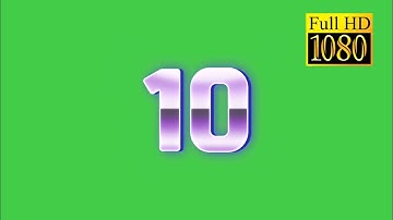Countdown Timer 10 seconds Green Screen free #greenscreen