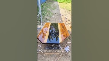 Amazing Epoxy Dining Table by @nandakdecors 😍 #nandakdecors  #epoxytable #epoxydiningtable