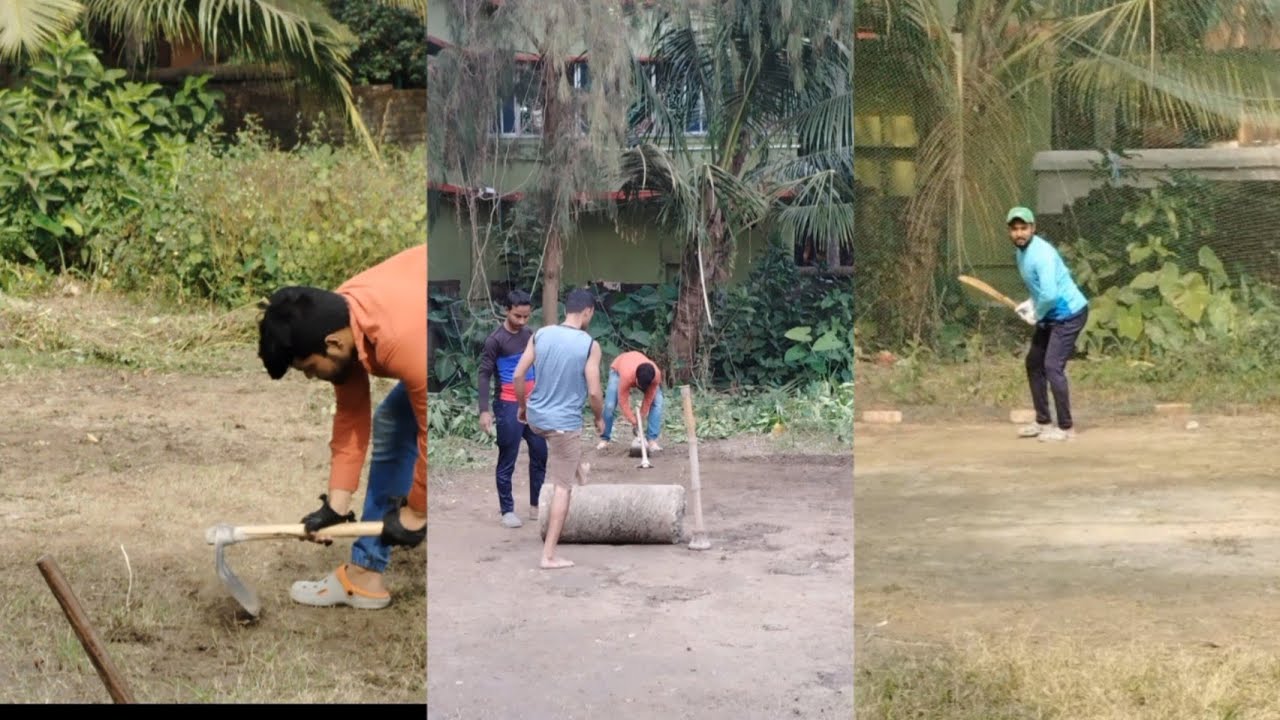 HOW TO MAKE CRICKET PITCH | CRICKET PITCH KAISE BANATA HAIN | BEFORE AND AFTER 🏏