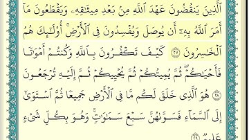 سوره البقره من 24 الي 29 بصوت الشيخ ياسر الدوسري