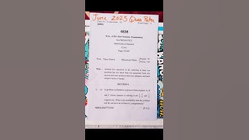 Msc mathematics (mathematical statics) question paper june 2025 #hpu