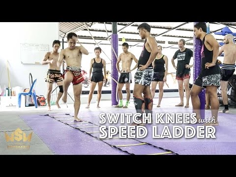 Switch Knees Drill on Speed Ladder | Namsaknoi Muay Thai